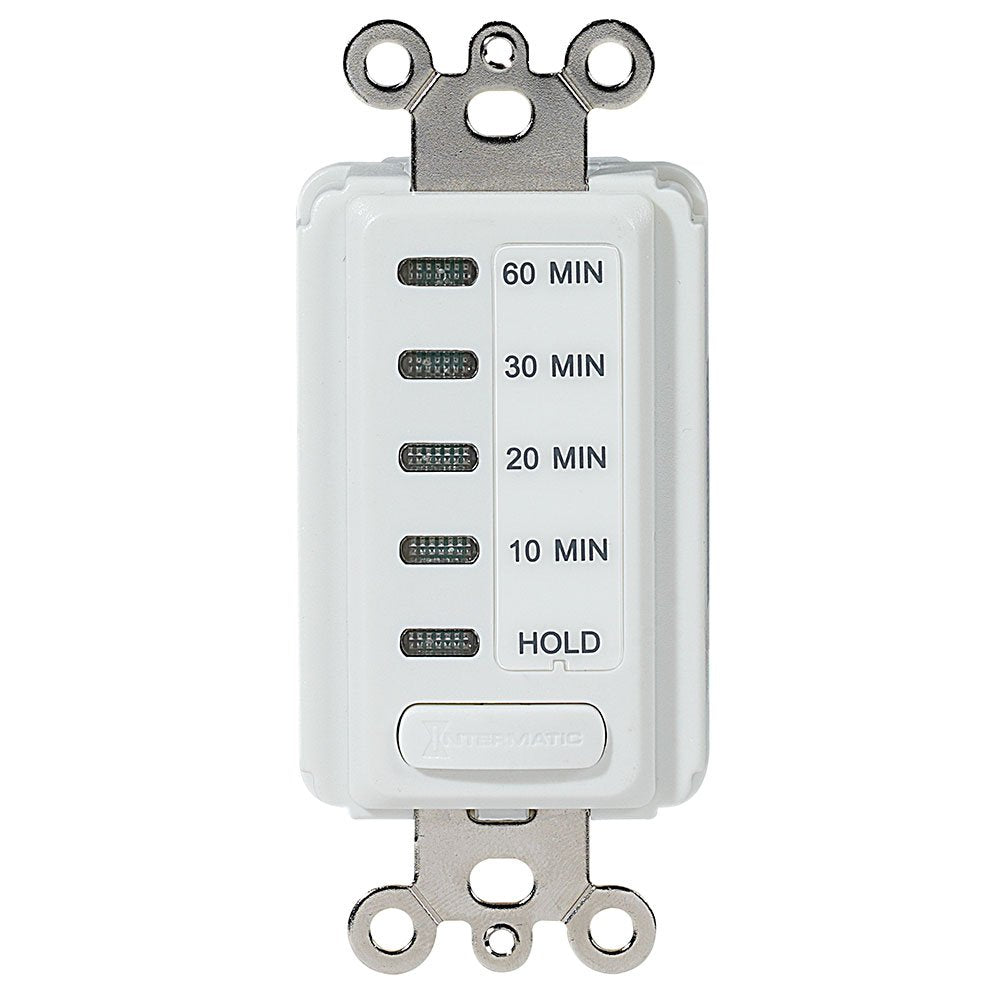 Intermatic EC210WK side view highlighting slim profile for discreet indoor installation.