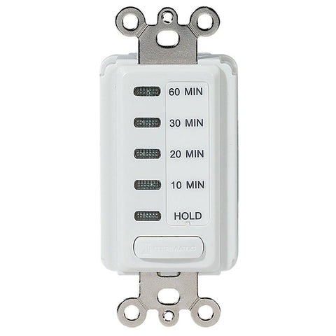 Intermatic EC210WK side view highlighting slim profile for discreet indoor installation.