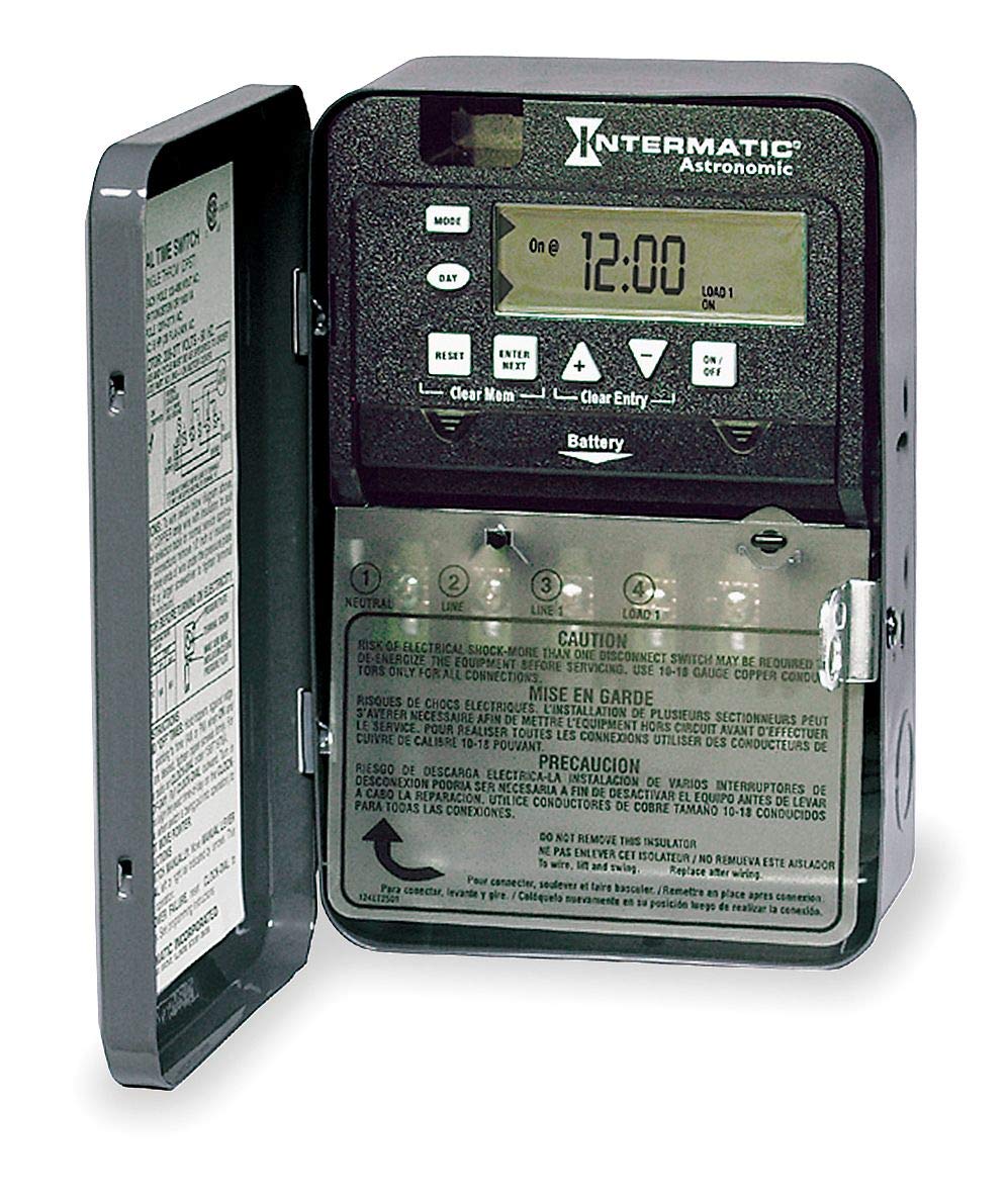 Intermatic ET8015C front view with astronomic scheduling for automatic load control.