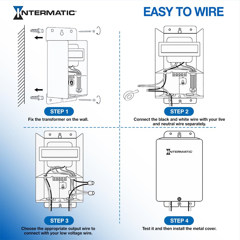 Intermatic PX300 safety transformer for outdoor lighting with overload protection