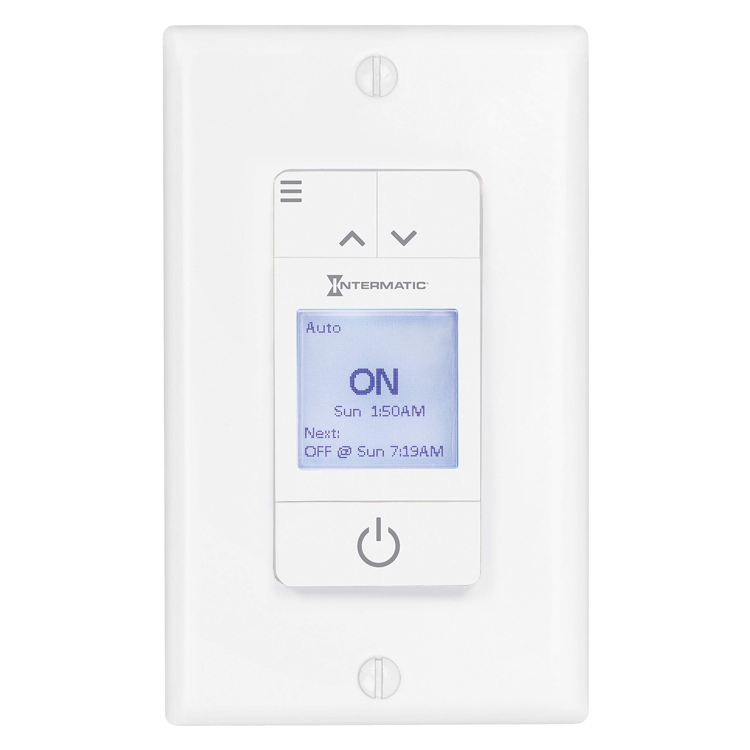 Intermatic ST700W Ascend timer front view for energy-efficient porch and driveway lighting.