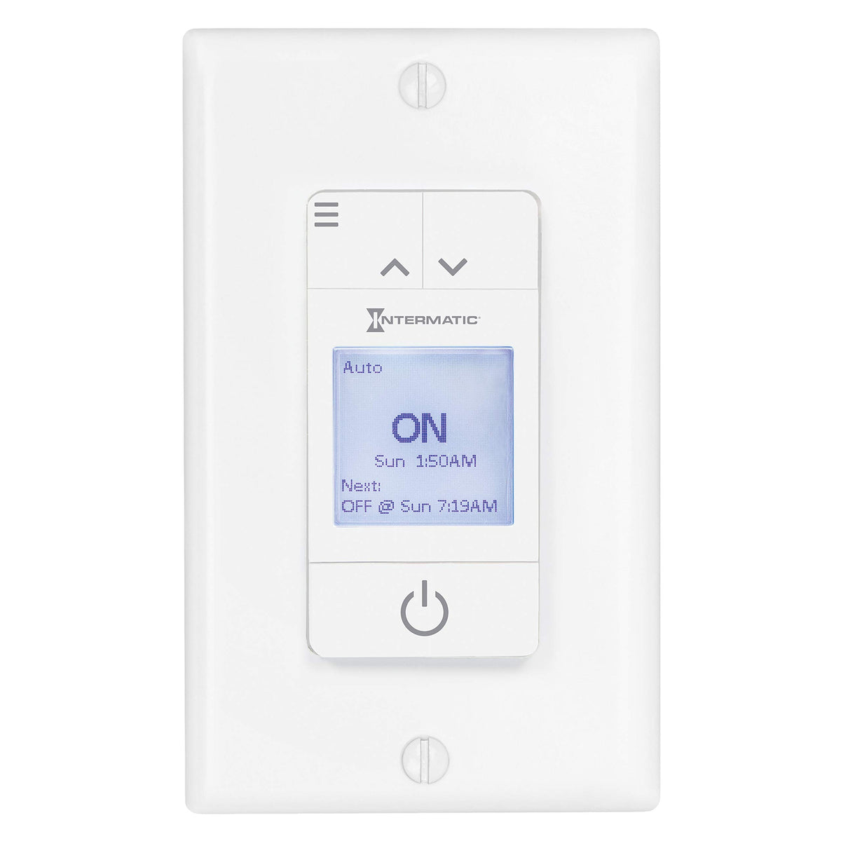 Intermatic ST700W Ascend timer front view for energy-efficient porch and driveway lighting.