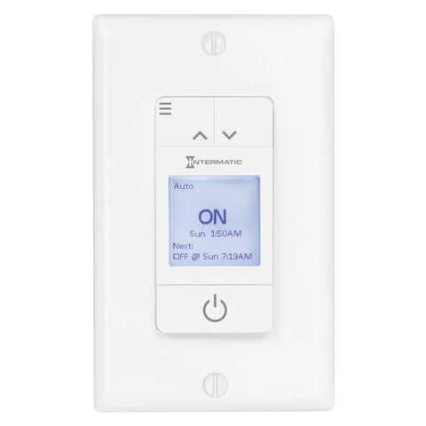 Intermatic ST700W Ascend timer front view for energy-efficient porch and driveway lighting.