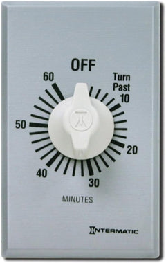 Intermatic SW60MK timer front view showing compact energy-saving design for easy installation.