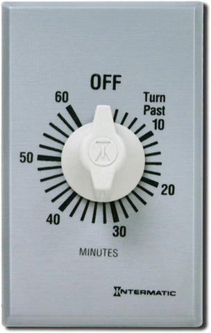 Intermatic SW60MK timer front view showing compact energy-saving design for easy installation.