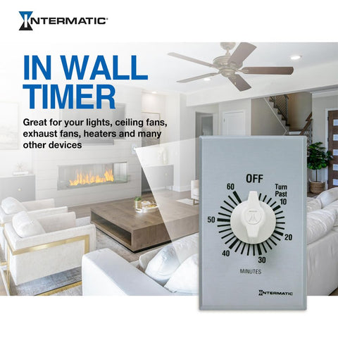 Intermatic SW60MK wall plate installed for seamless single- and multi-gang replacement.