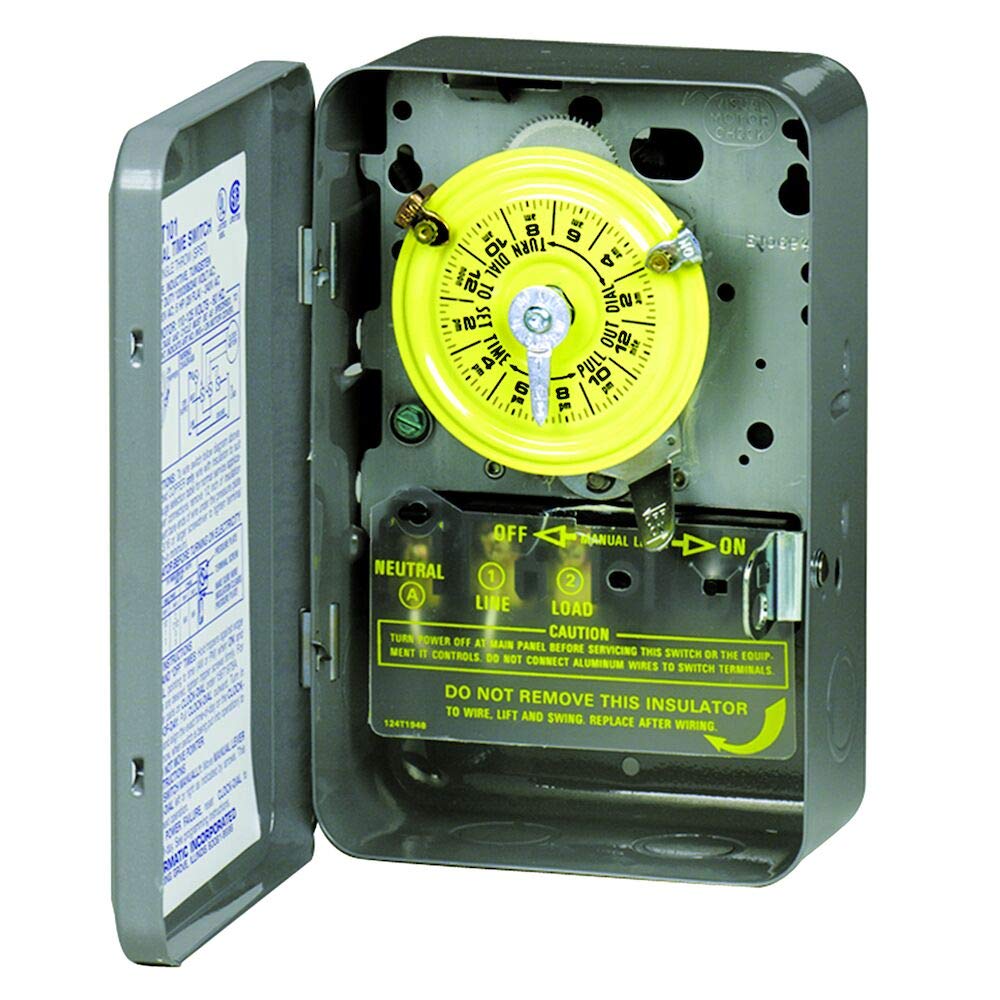 Intermatic T101 indoor metal enclosure, durable housing for residential or commercial use.