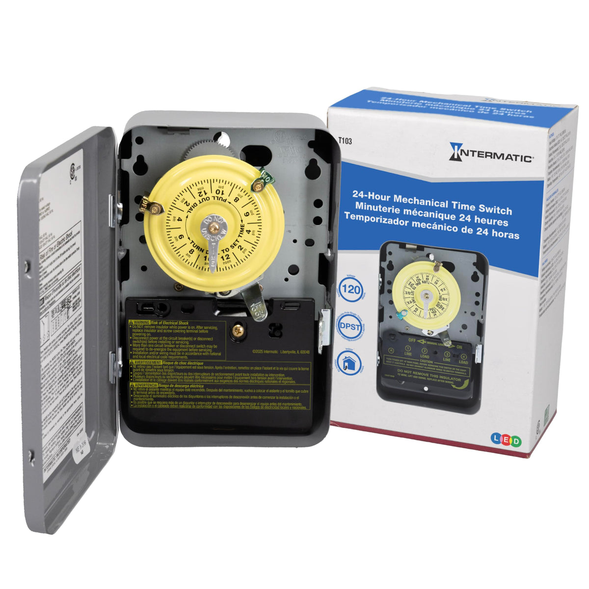 Intermatic T103 timer switch enables 24-hour scheduling for pumps and lighting