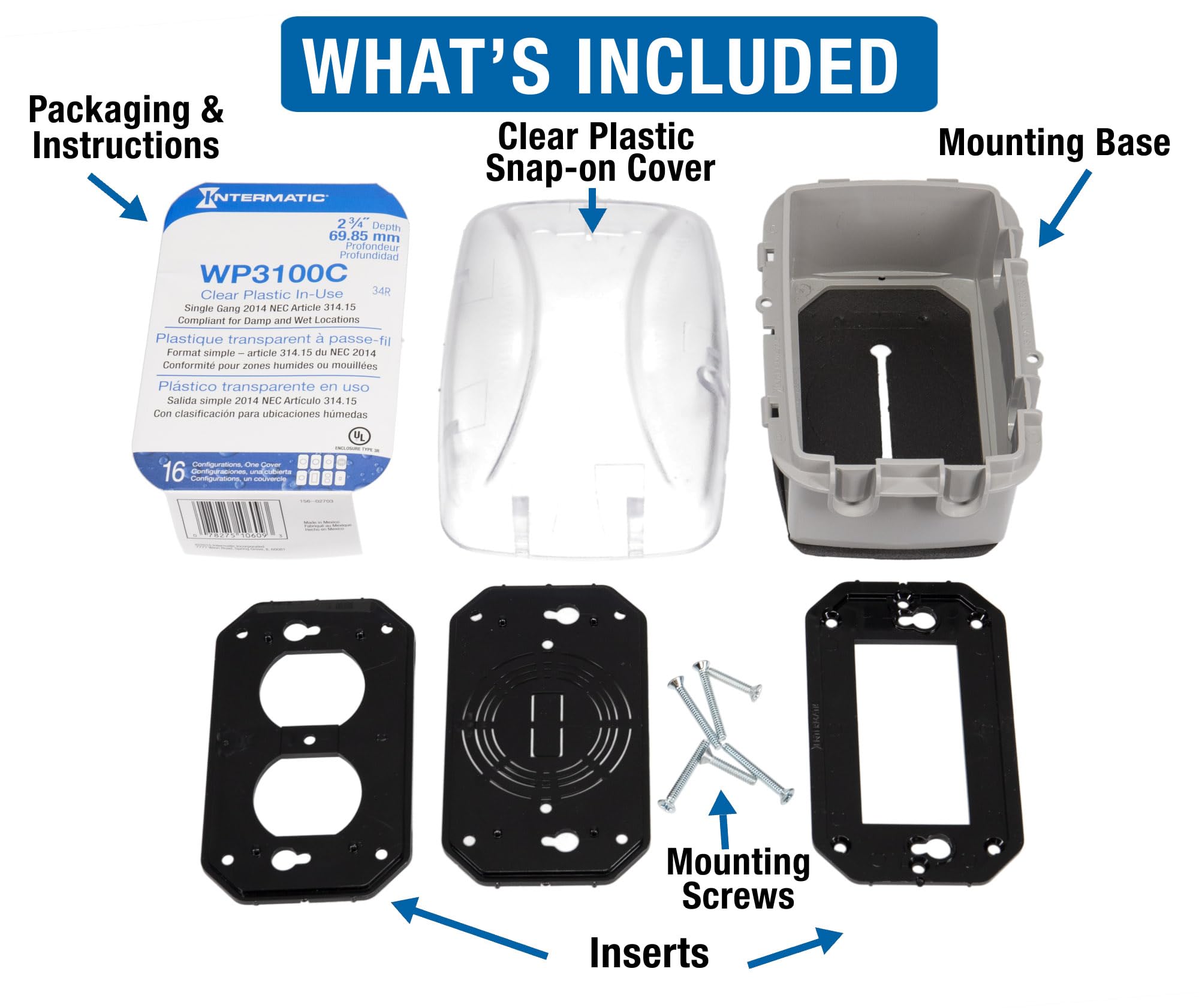 Two-pack packaging for easy outdoor installation and upgrades.