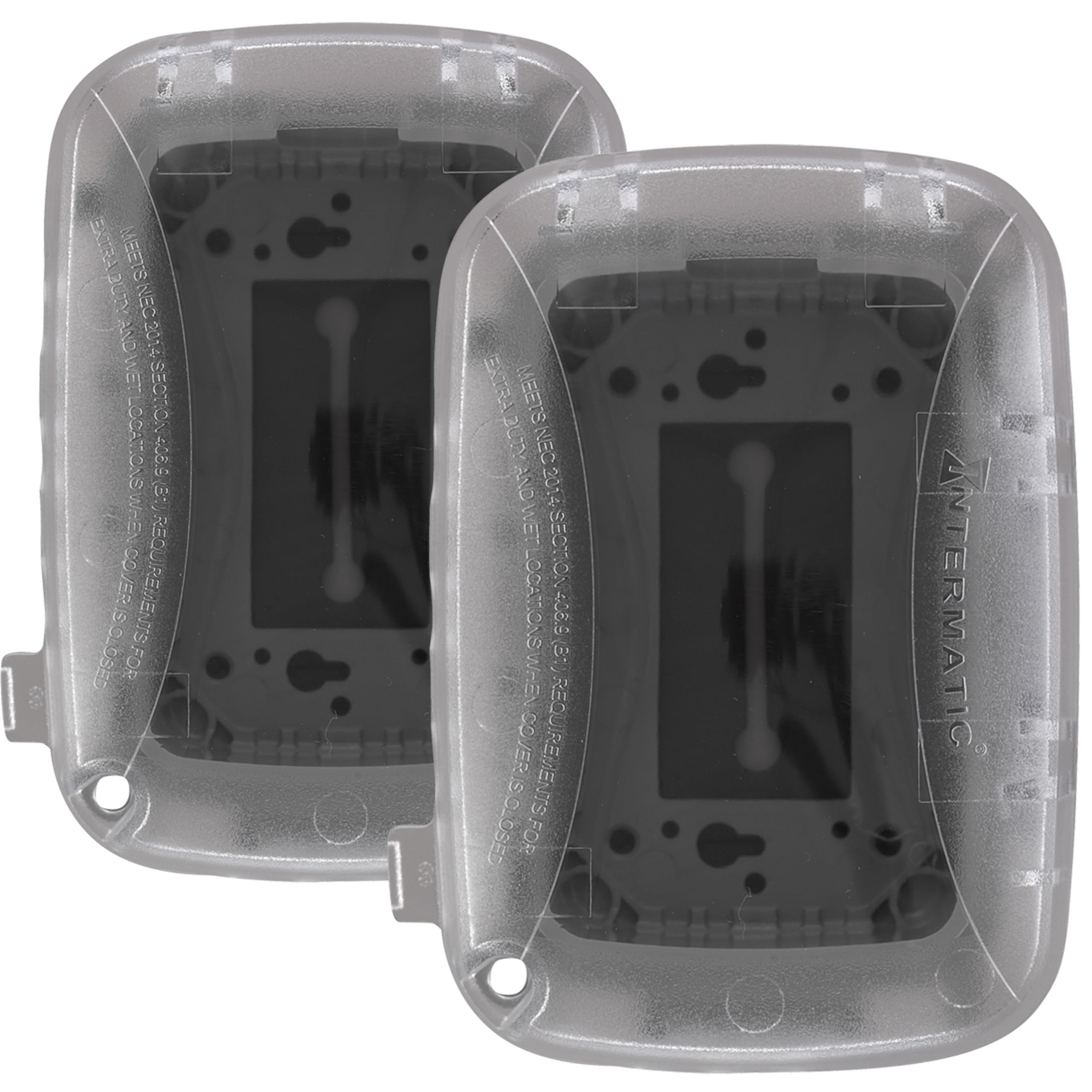 Intermatic WP5100C front view with weatherproof protection for outdoor outlets.