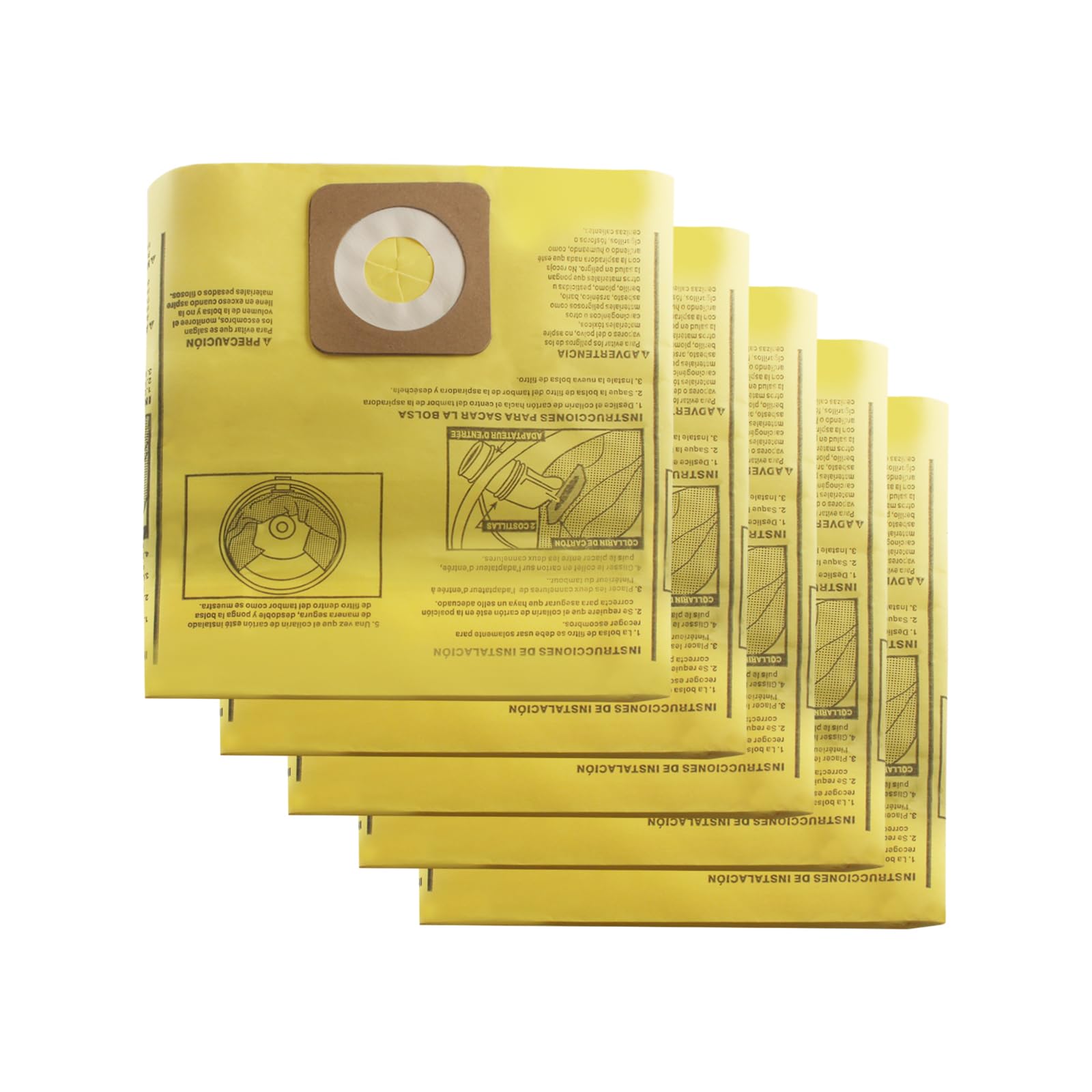 INTHVKIL 5-pack CMXZVBE39970 bags for Craftsman vacuums, ready for quick replacements