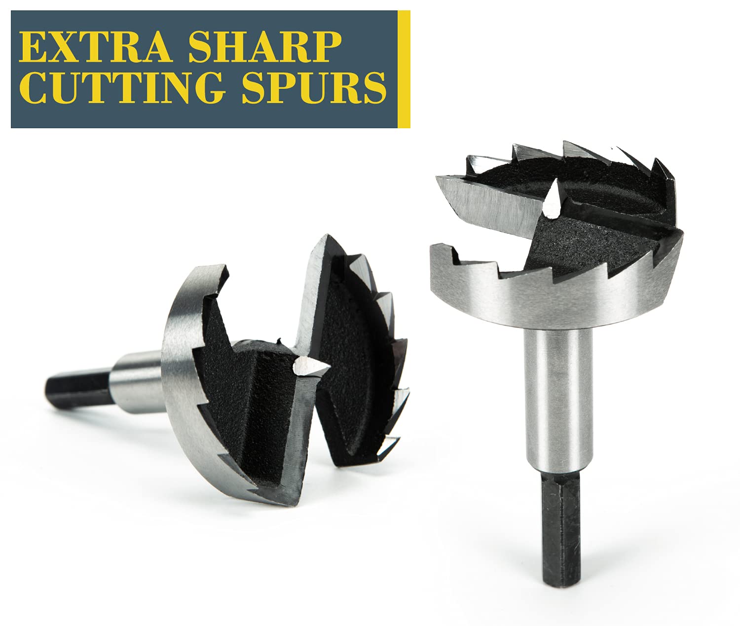 INTOO forstner bit spurs provide clean, chip-free cuts on wood
