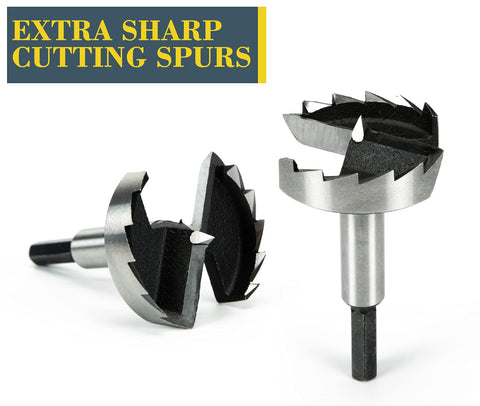 INTOO forstner bit spurs provide clean, chip-free cuts on wood