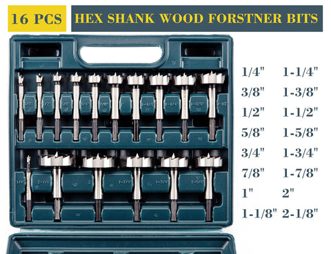 INTOO forstner bits range with hex shank compatibility for versatile drilling