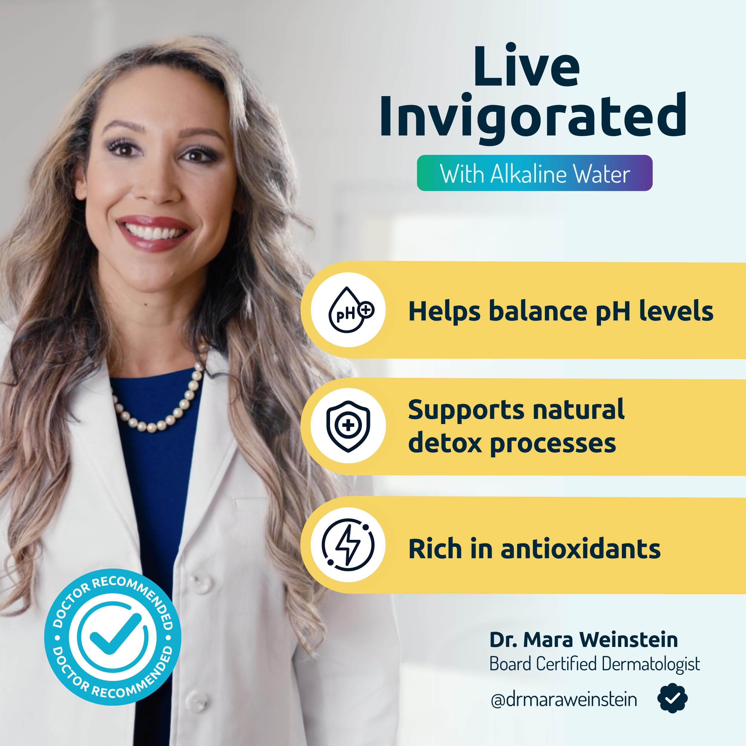 Invigorated Water dispenser shows three filters inside for multi-stage purification.