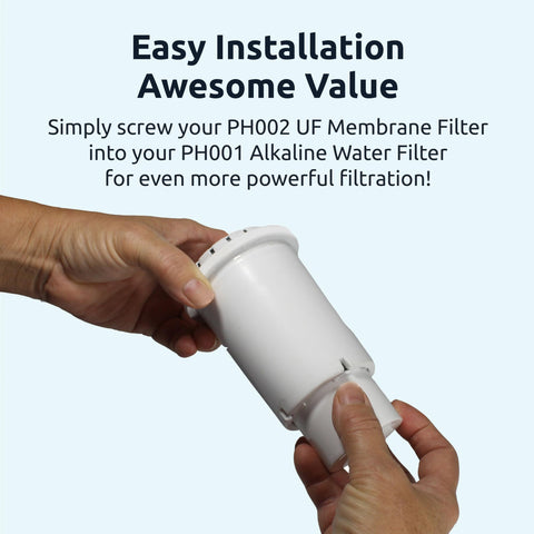 Invigorated Water alkaline filter PH001 promotes mineral balance.