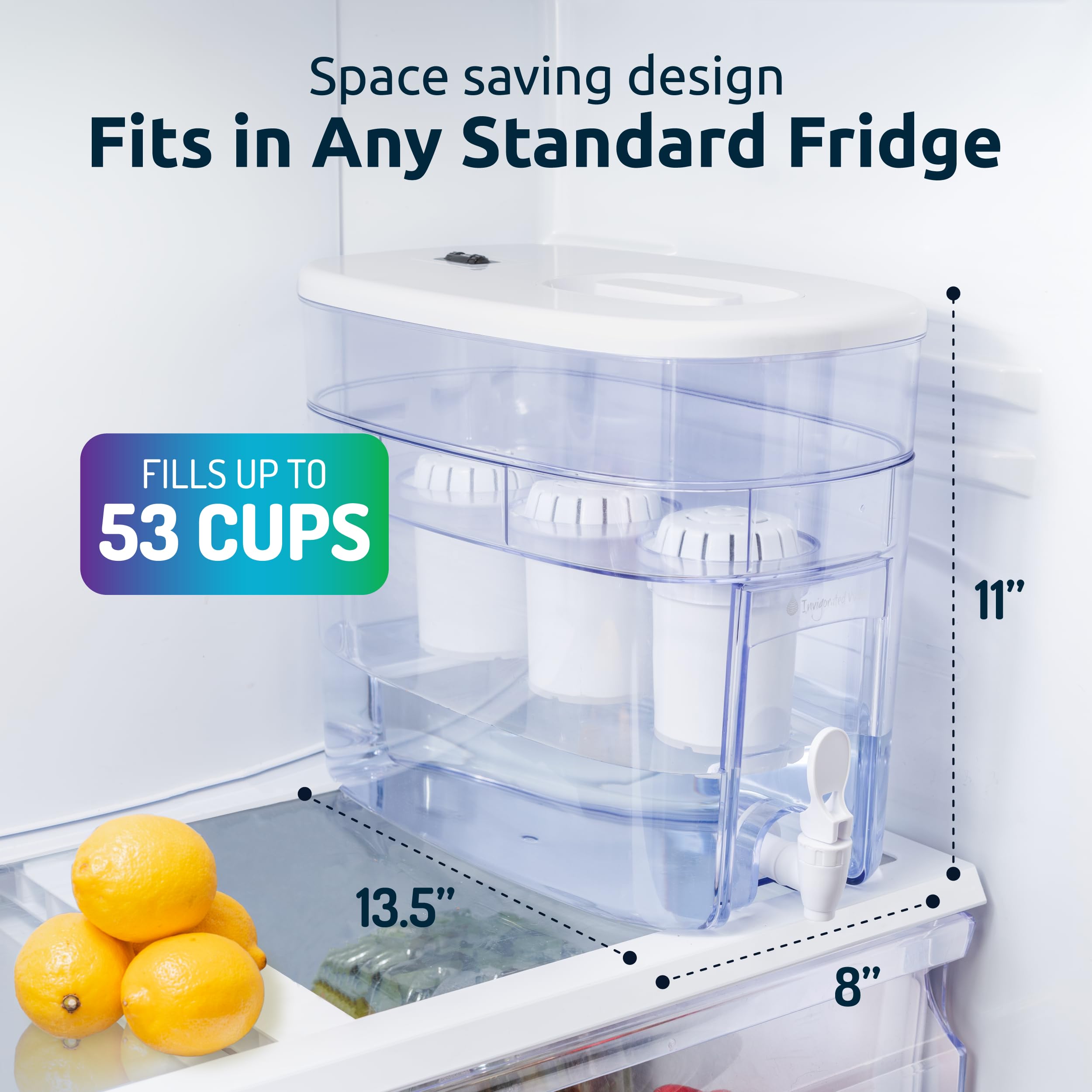 Invigorated Water mineralized alkaline water pours smoothly for daily meals.