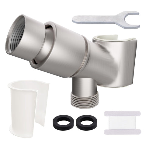 Inwindrain all-metal shower head holder with brass pivot ball provides stable position