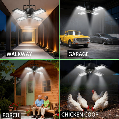 INXPHY IP65 waterproof solar light stands up to rain and snow outdoors.