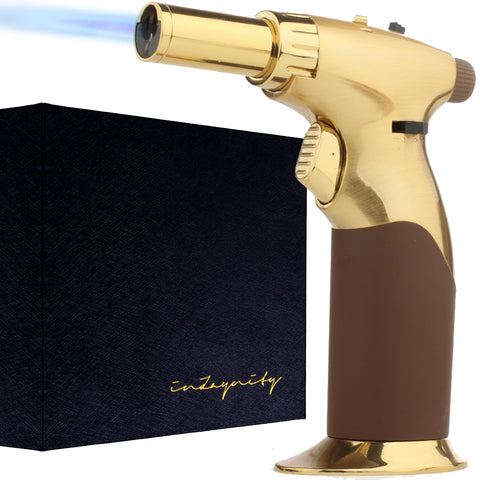 inZaynity dual flame torch gun handheld for precise culinary and crafting tasks.