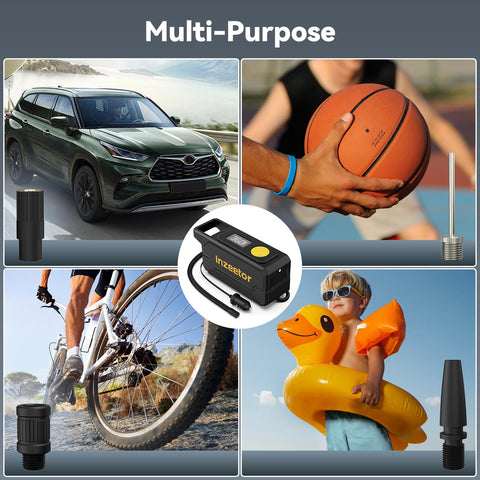 Inzeetor tire inflator inflates car tires efficiently with minimal interruption
