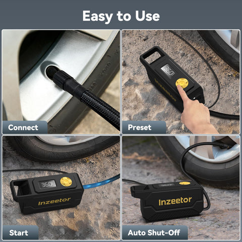 Inzeetor LED emergency light adds visibility during nighttime tire checks