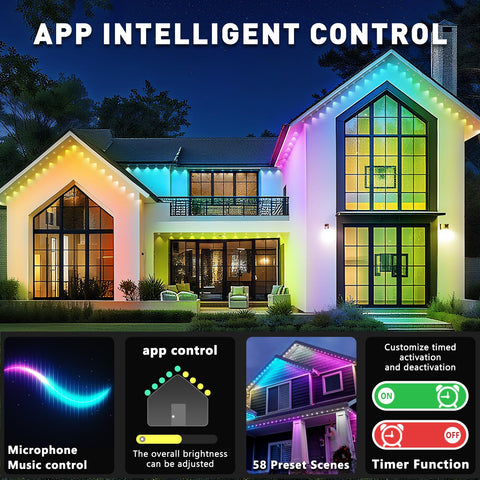INZIDOL 100ft outdoor lights IP67 waterproof design withstands rain