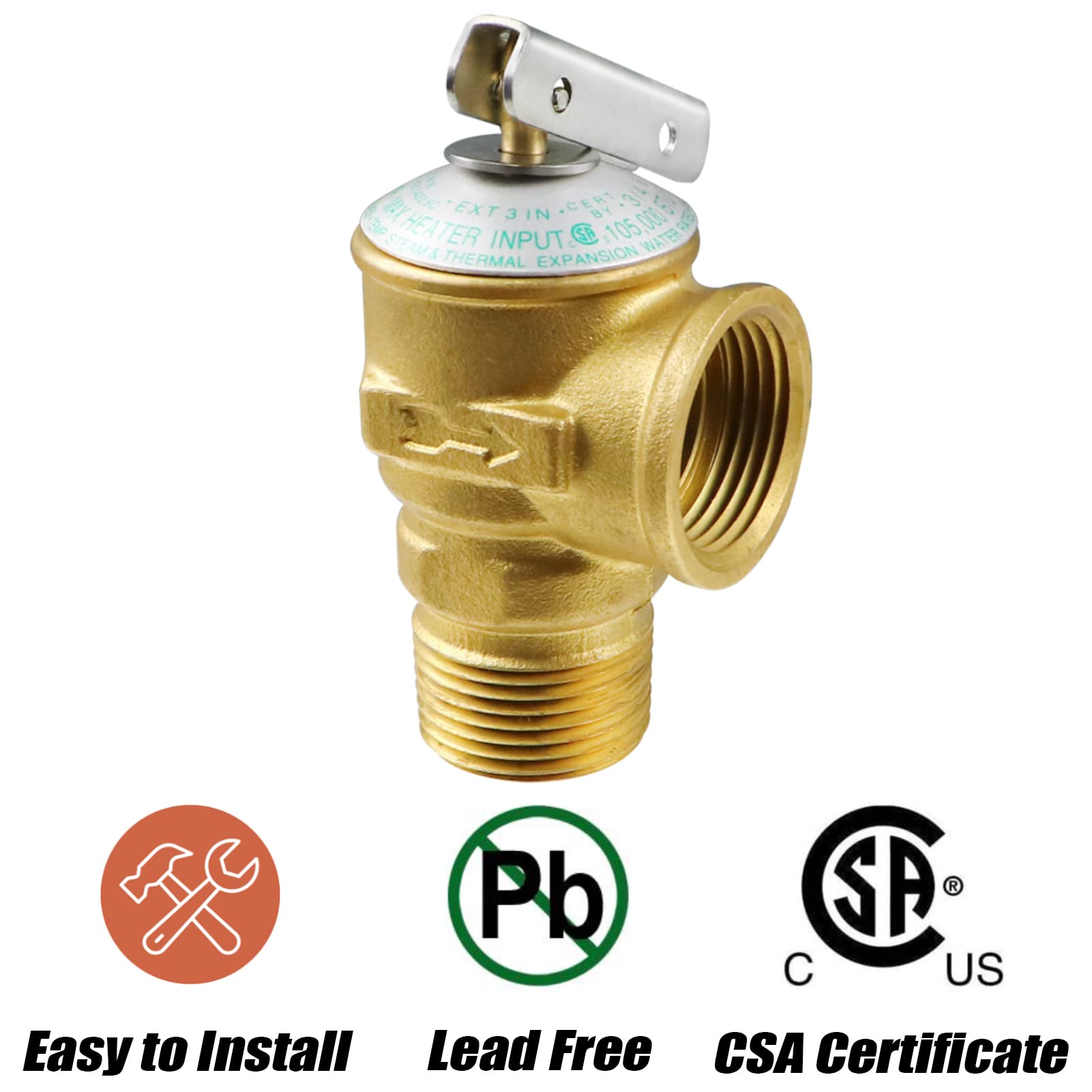 Iococee integrated drain valve with brass cap