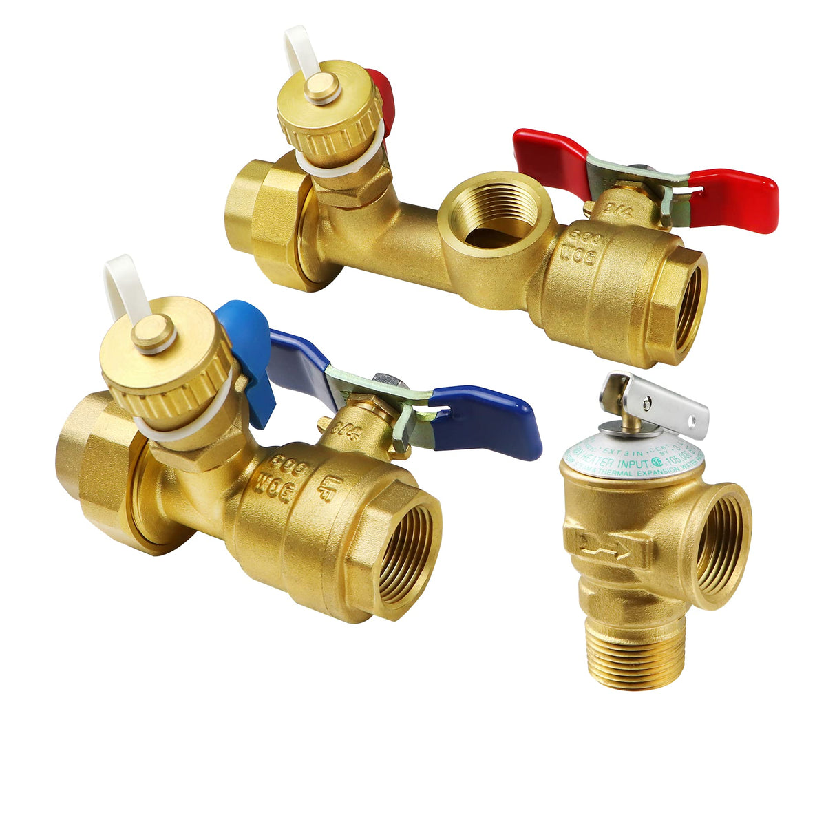 Iococee 3/4 inch IPS hot isolation valve for tankless heater maintenance