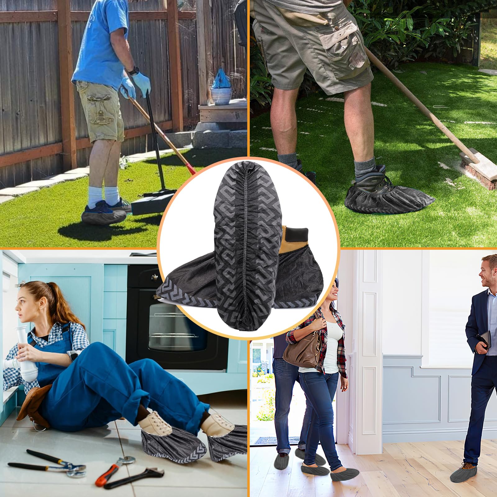 ioiopeak shoe covers in indoor outdoor scene protecting floors and footwear