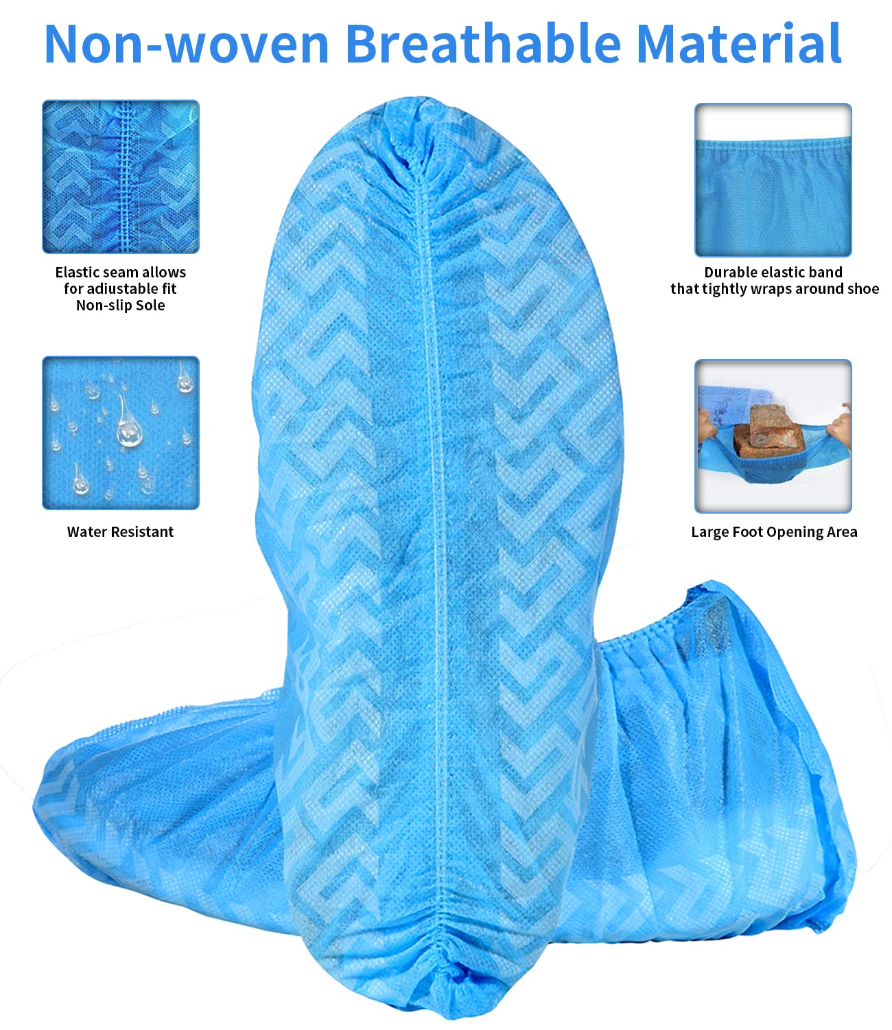ioiopeak shoe covers with elastic-band-fit universal size for most adults during DIY tasks.