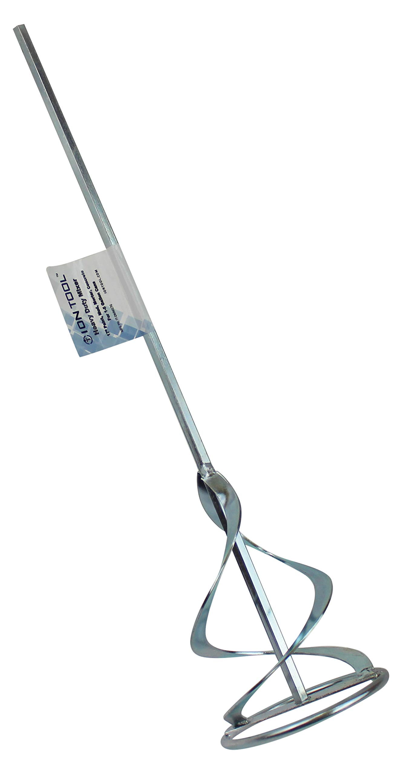 Ion Tool paint and mortar mixer with a 4-inch head for efficient blending.