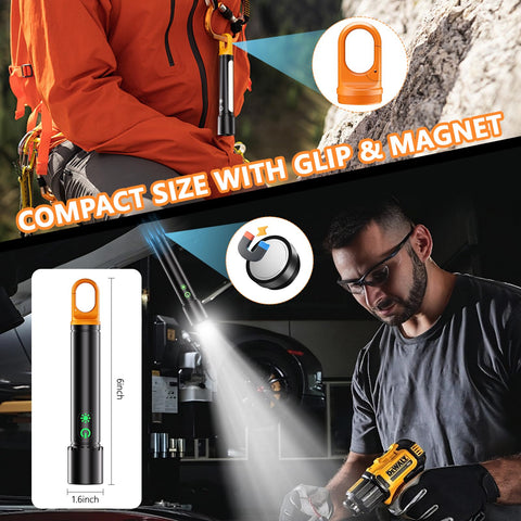 IPEROT flashlight with magnetic base for hands-free operation during repairs.