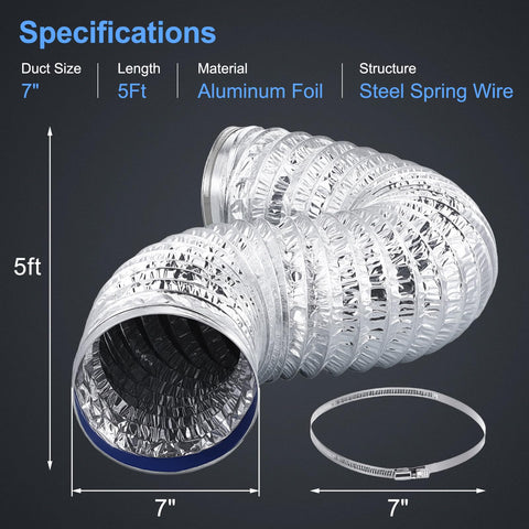 iplusmile flexible aluminum vent hose bending around corners for tight spaces