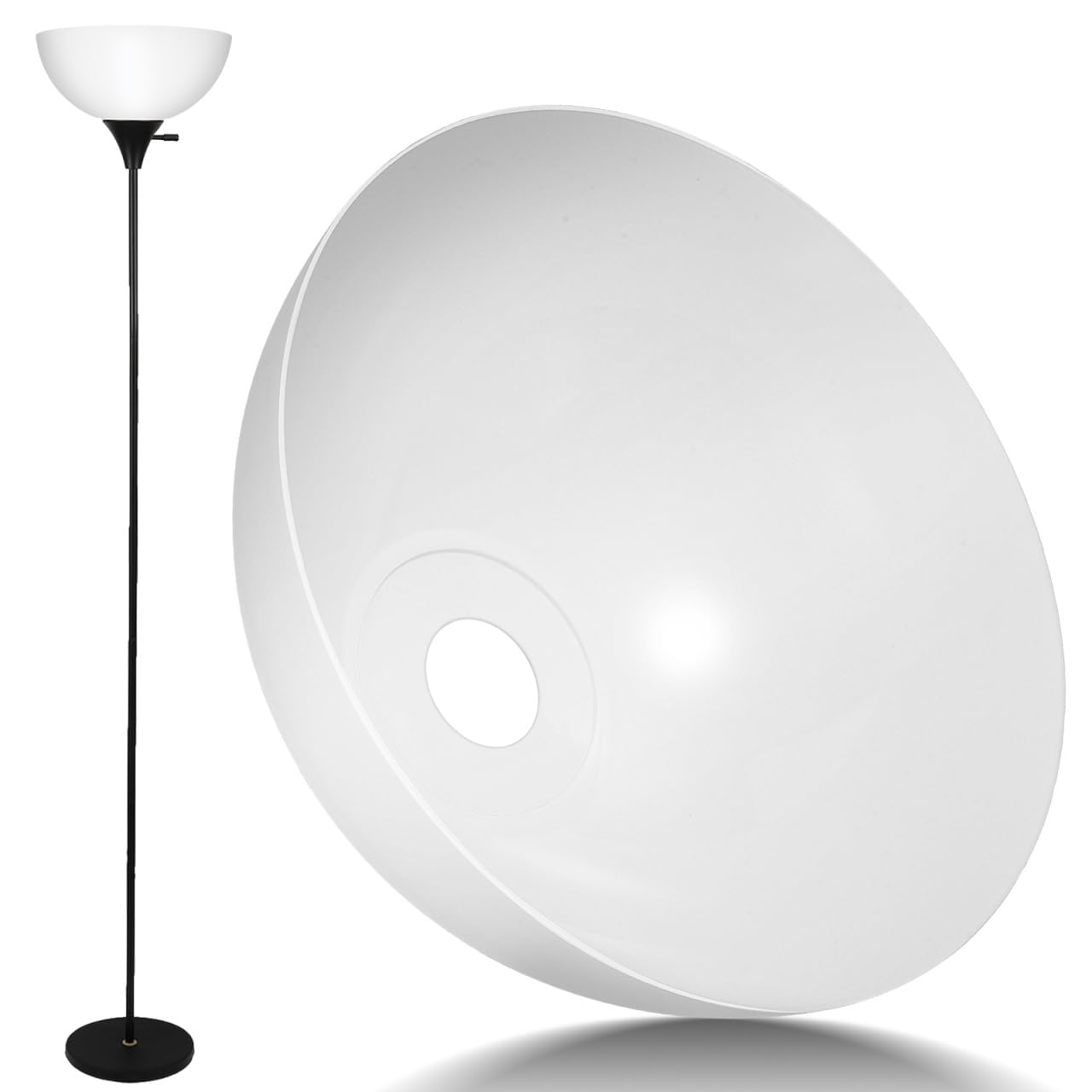 iplusmile mushroom white plastic lamp shade with 42mm fitter for soft ambient lighting