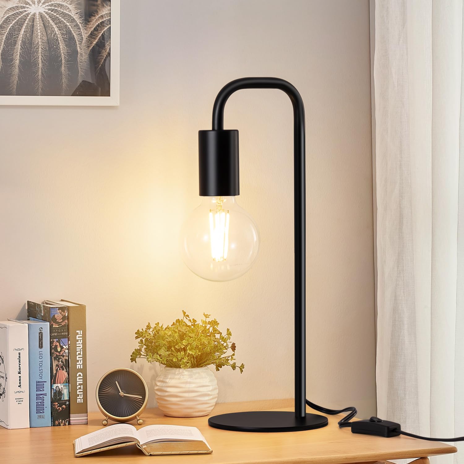 Iporovon lamp creates warm ambience with Edison or LED bulbs.