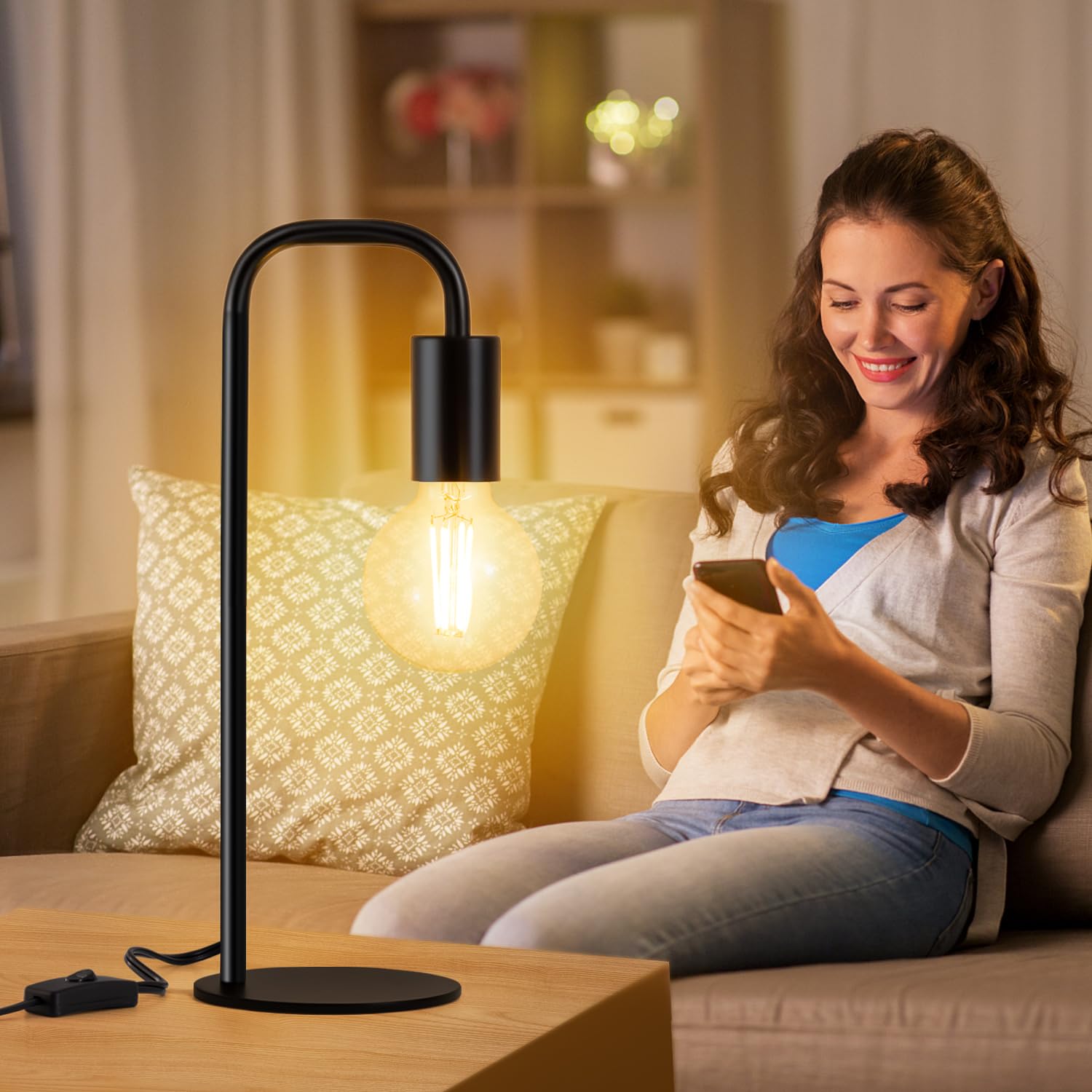 Iporovon industrial lamp suits dorm rooms with a compact design.