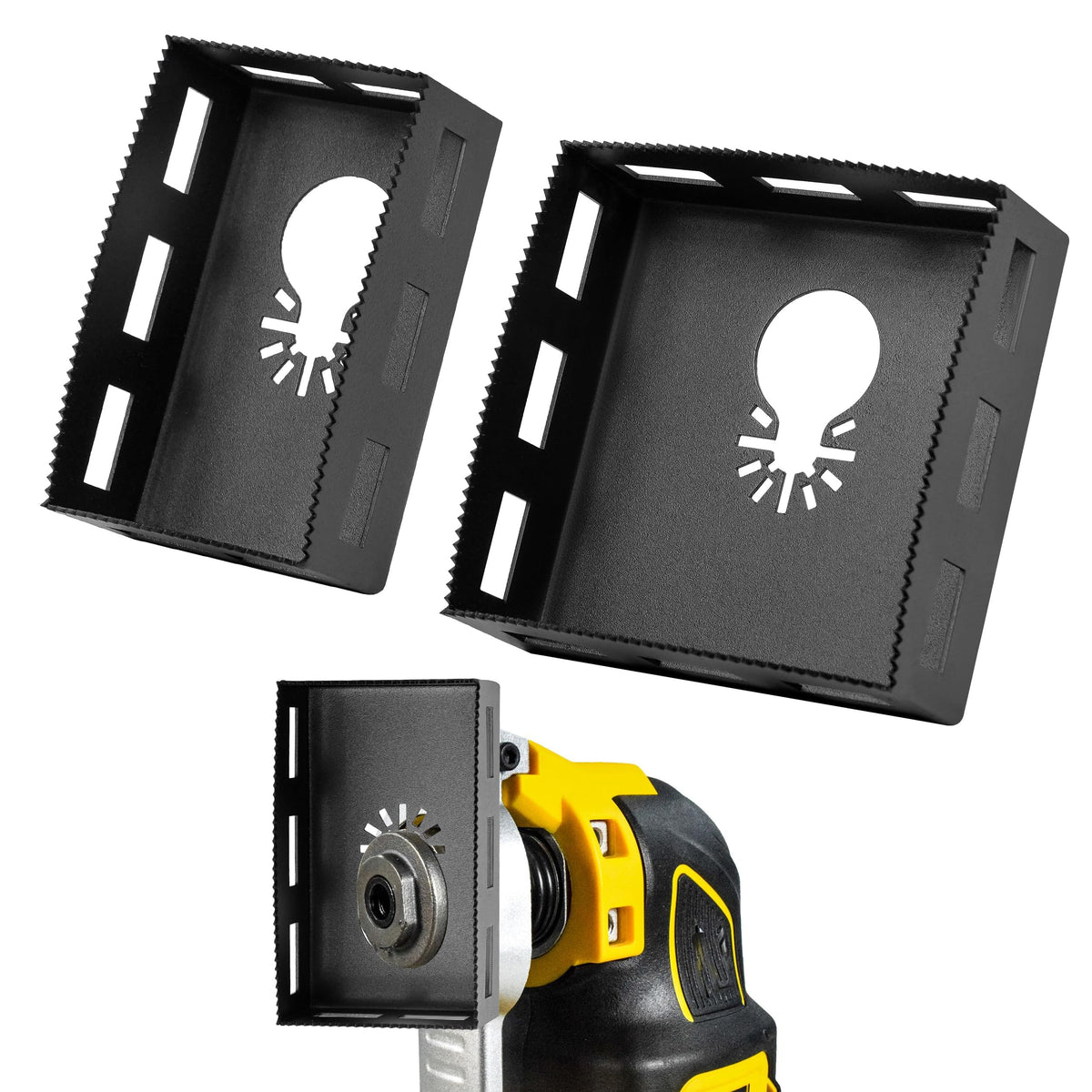 iqihan square slot cutter front view, durable stainless steel for precise drywall openings.