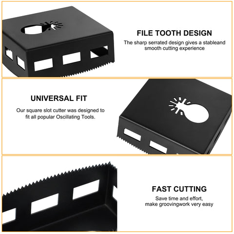 iqihan square slot cutter in use cutting drywall with clean edges.