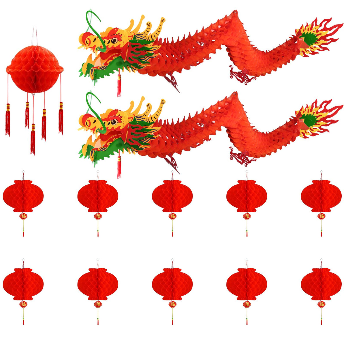 IRmm 3D Chinese New Year dragon, 100 cm, bold centerpiece for festive décor.