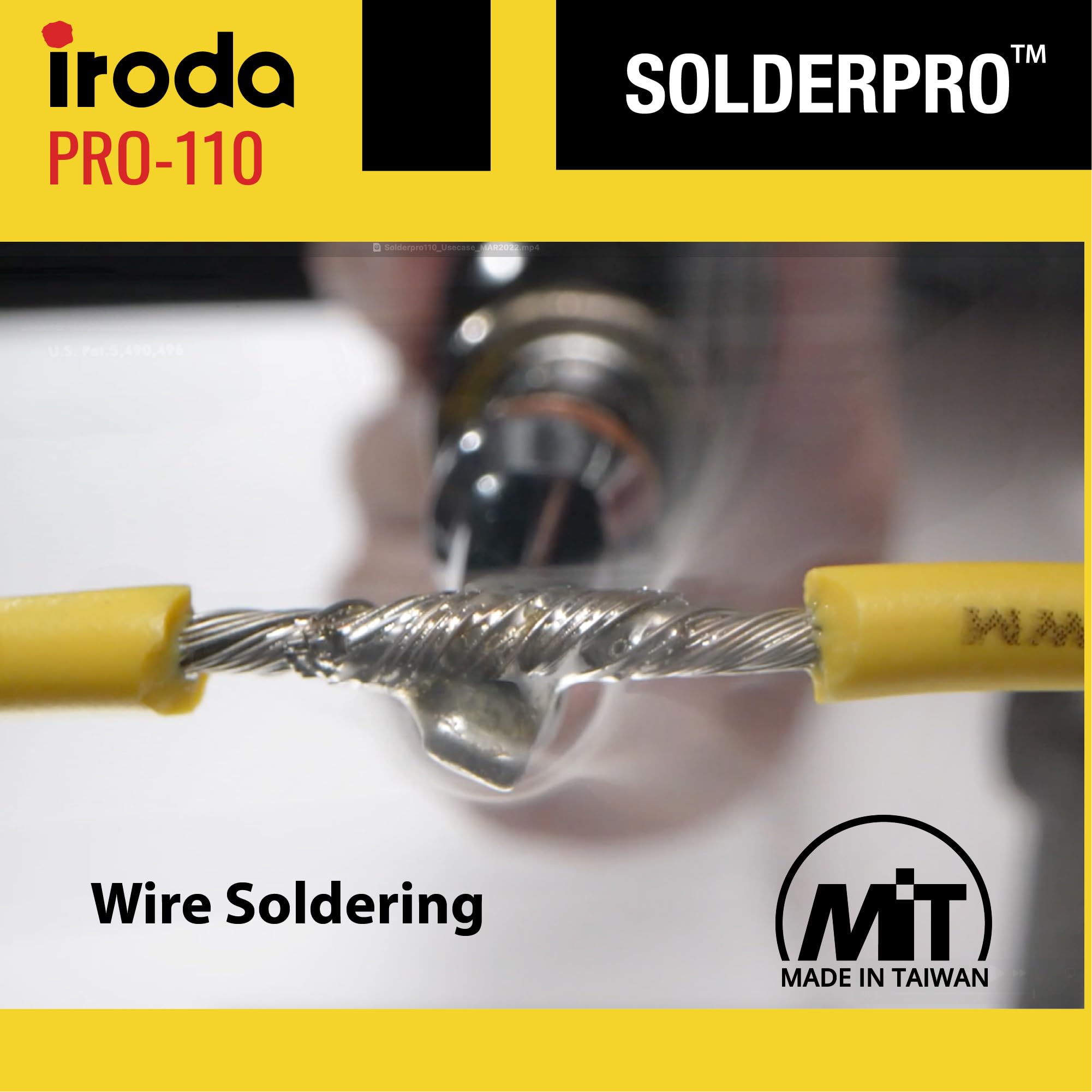 IRODA SolderPro 110 cleaning sponge for tip maintenance and longevity.