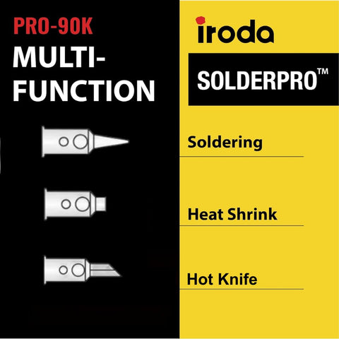 IRODA SolderPro 90K fast-start ignition for quick projects.