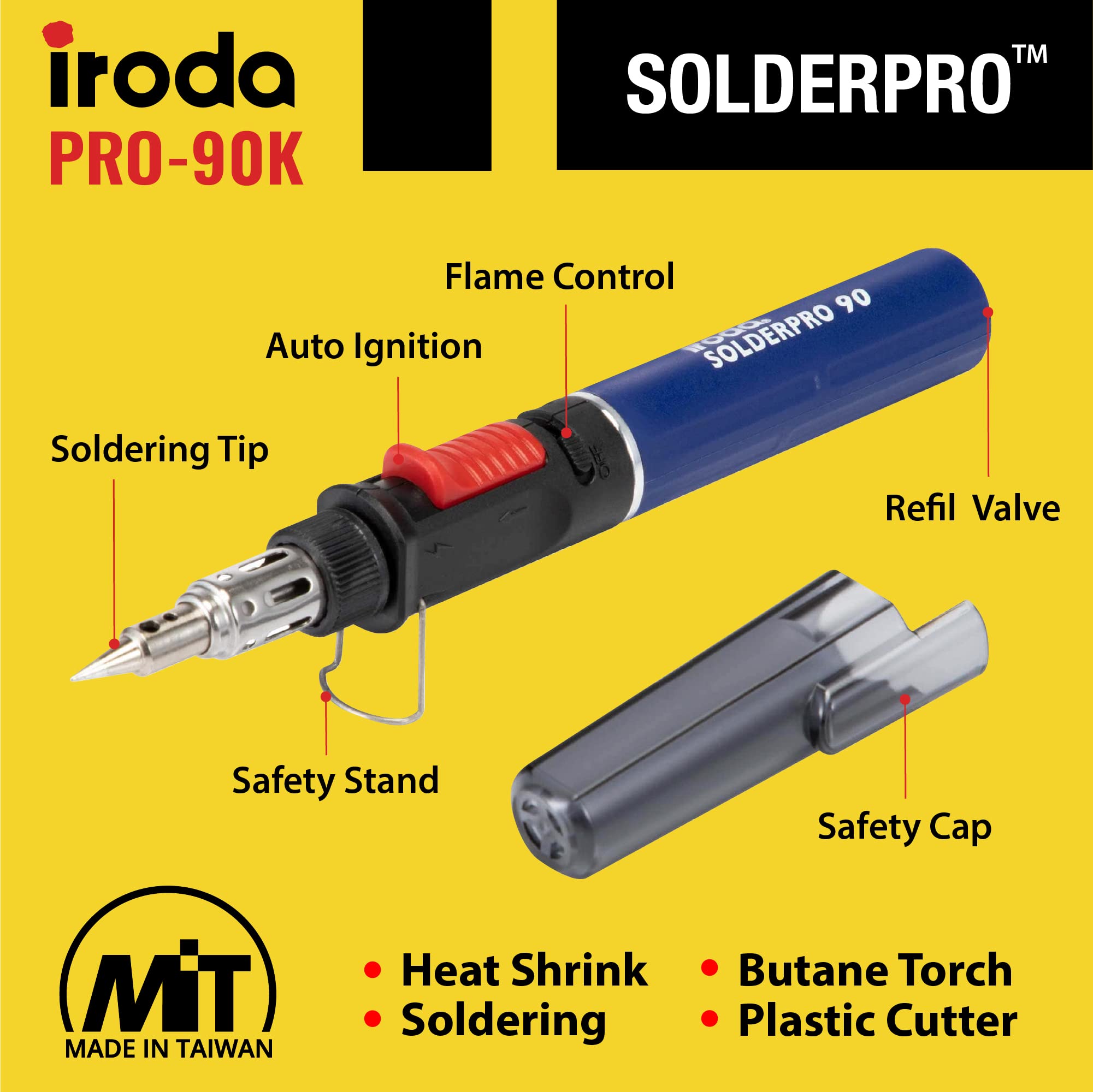 IRODA SolderPro 90K Taiwan-made build for reliable performance.