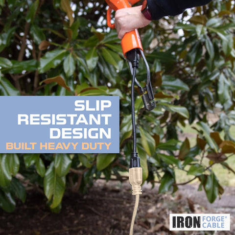 Iron Forge Cable nickel-coated prongs provide a secure connection and durability.