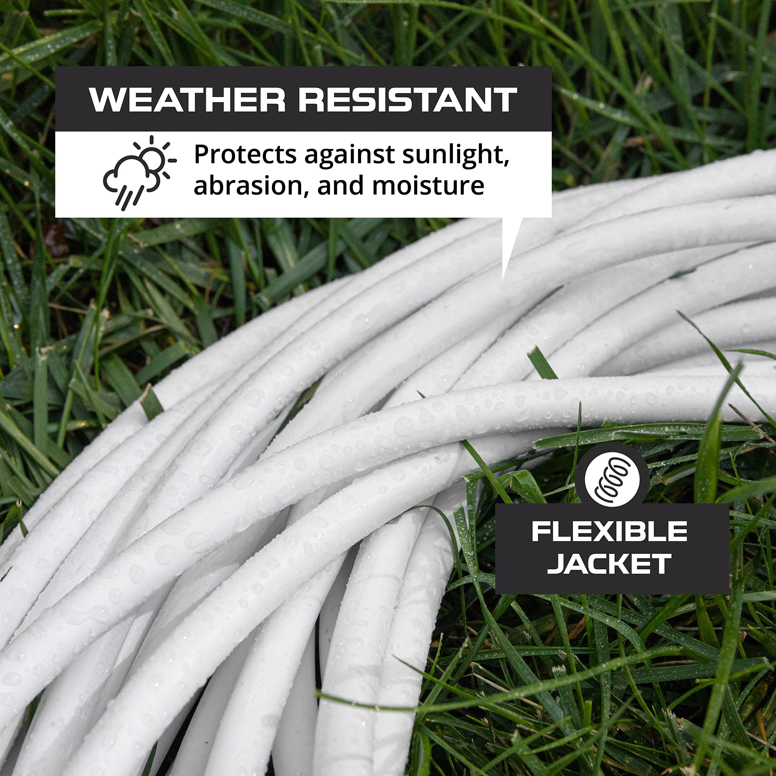 IRON FORGE CABLE nickel-coated prongs for durable, secure connections.