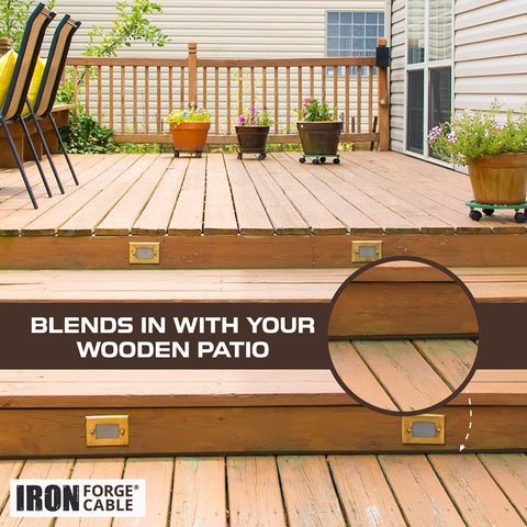 Iron Forge Cable sjtw-3-prong-brown-outdoor extension-cord resists weather and corrosion.