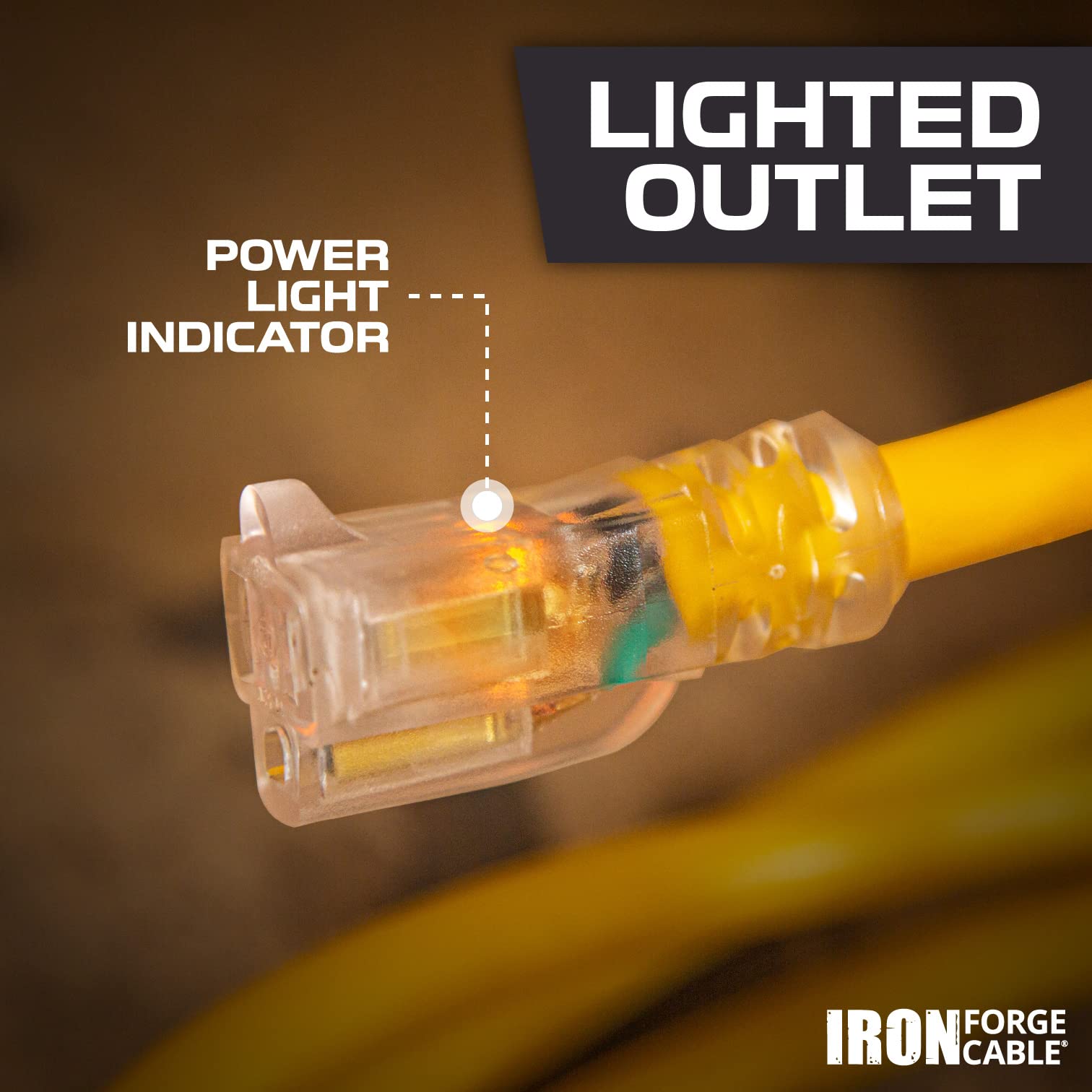 Iron Forge Cable SJTW flexible cover resists bending outdoors