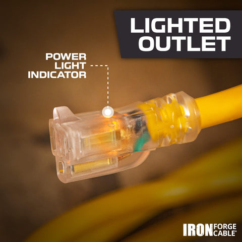 Iron Forge Cable SJTW flexible cover resists bending outdoors