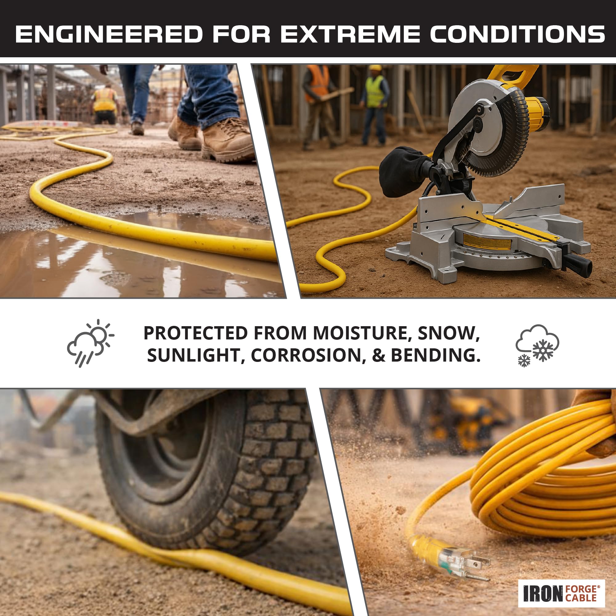 Iron Forge Cable UL-certified 12 AWG extension cord for outdoor power needs