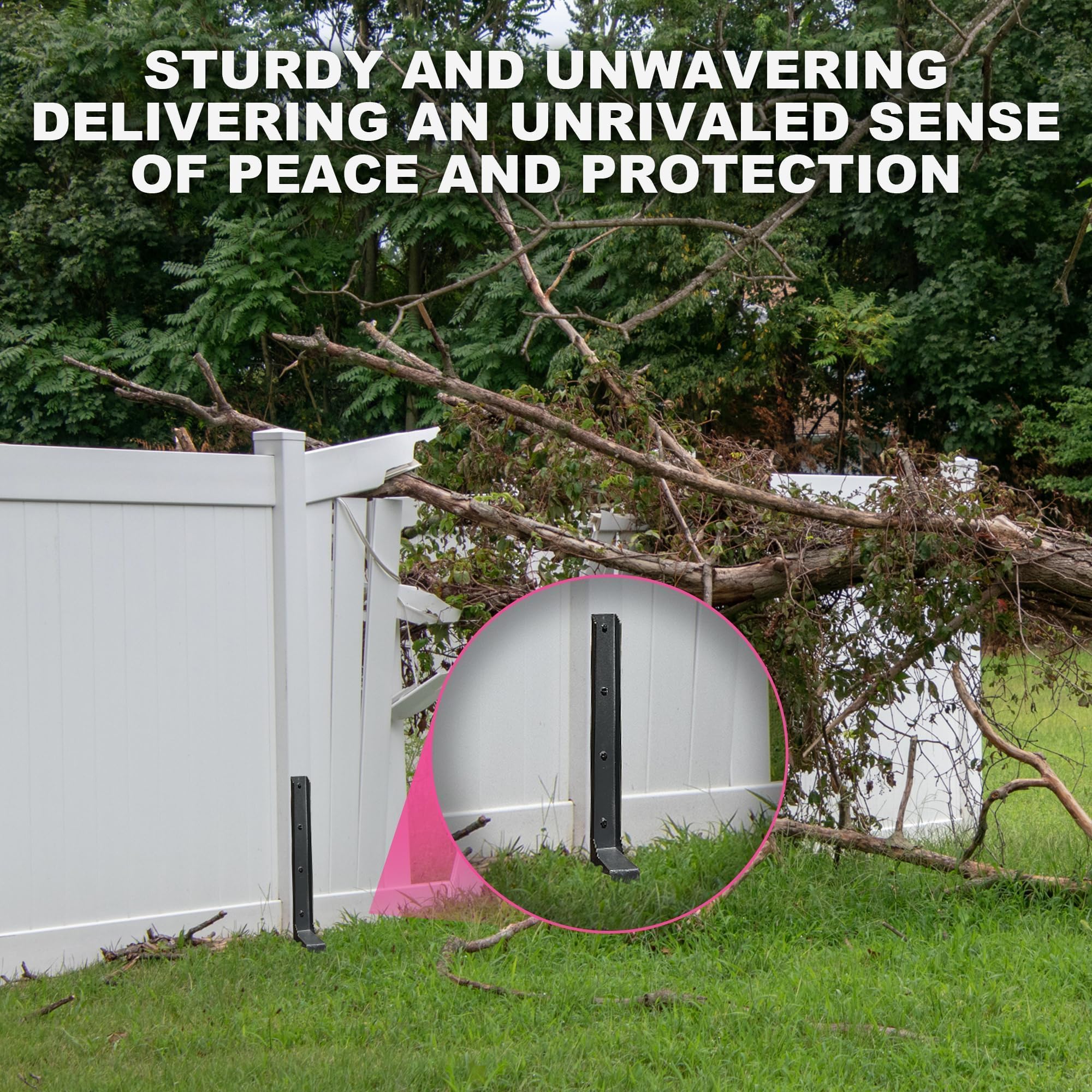IRONBABE 4x4 post repair application demonstrates quick stabilization for leaning posts.